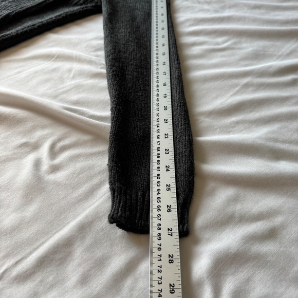 Aeropostale Long Sleeve Chunky Knit Open Front‎ Draped Cardigan Charcoal Medium - Picture 9 of 12